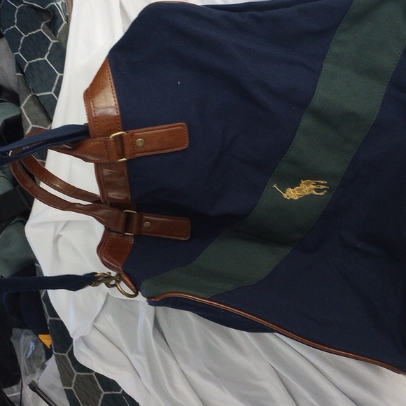 Polo by Ralph Lauren Men's Navy and Brown Bag - Picture 3 of 5